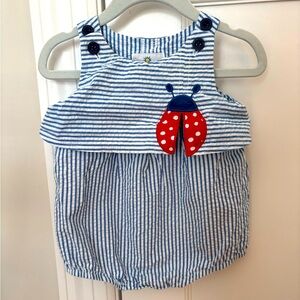 Florence Eiseman Ladybug seersucker bubble